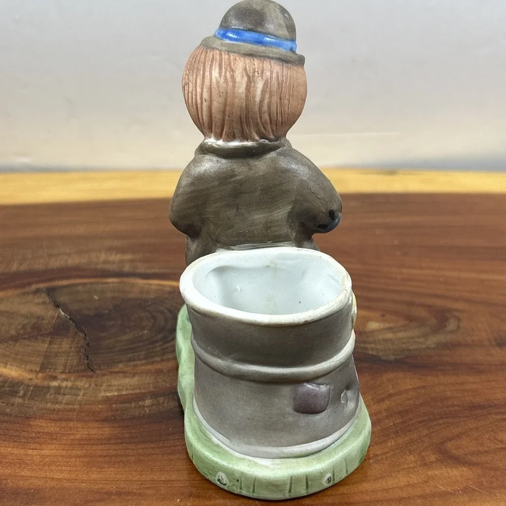 Vintage Jasco Hobo Luvkins Candle Holder‎ Clown Hobo With Puppy